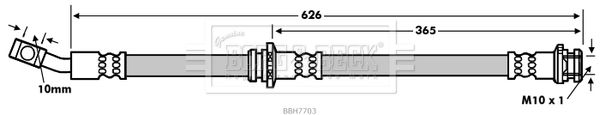 BORG & BECK Тормозной шланг BBH7703